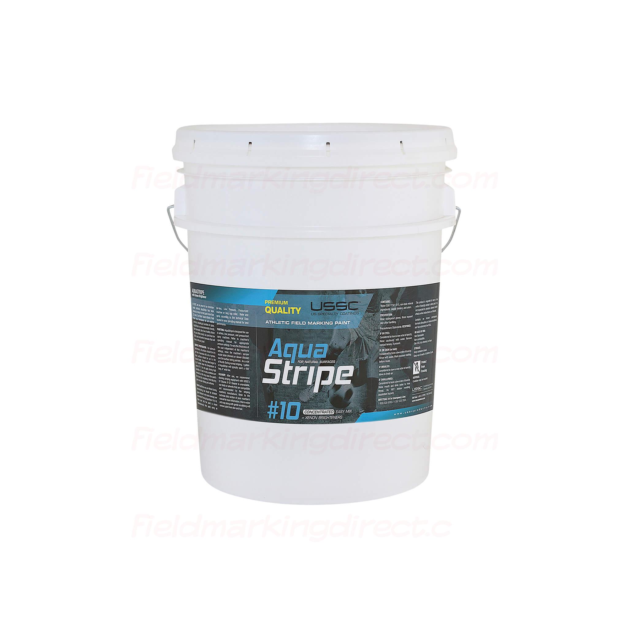 5 Gallon AquaStripe 10 White (Zero VOC) Pro Field Marking Paint