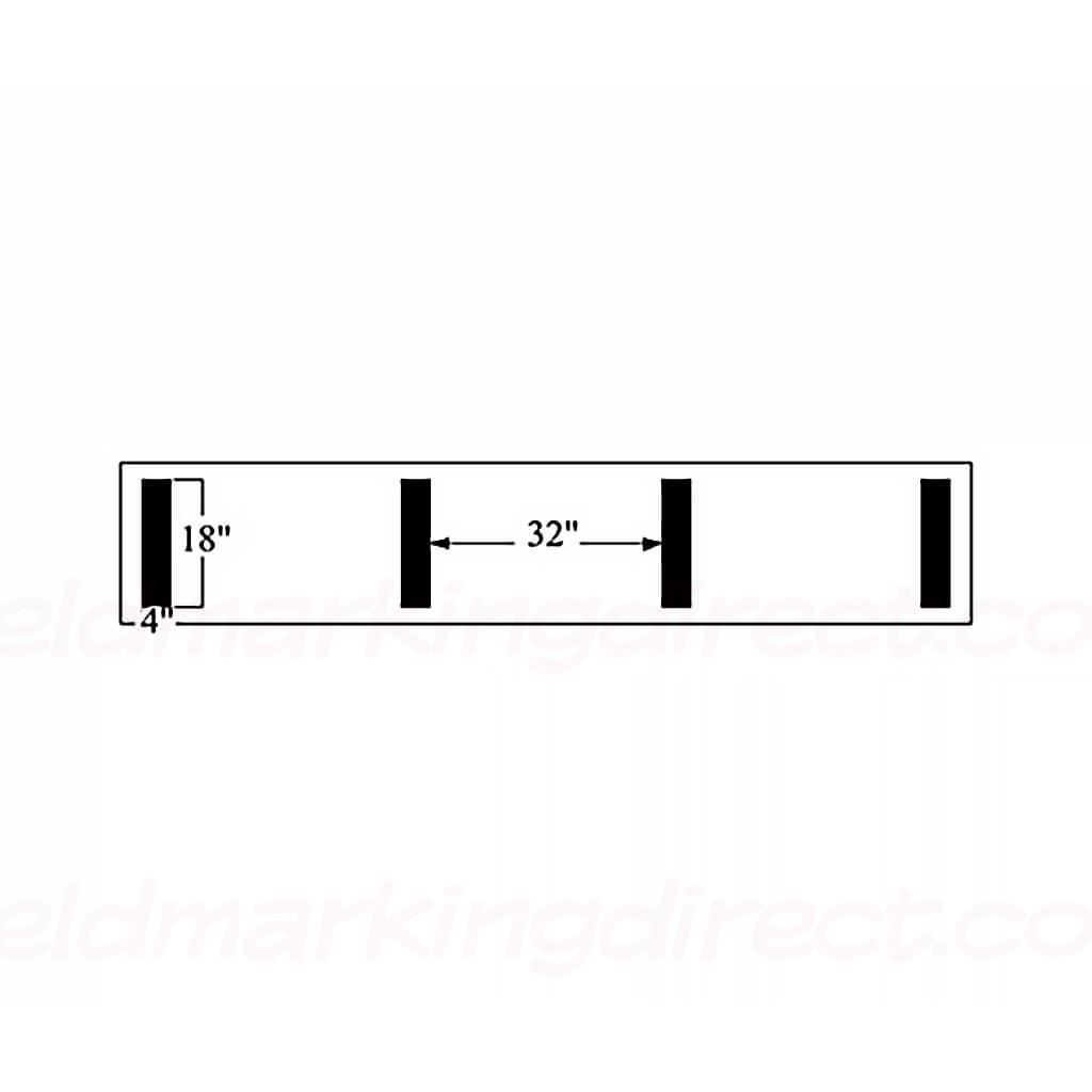 Newstripe Hash Mark Stencils For Football Fields 10003340 Fieldmarking Direct
