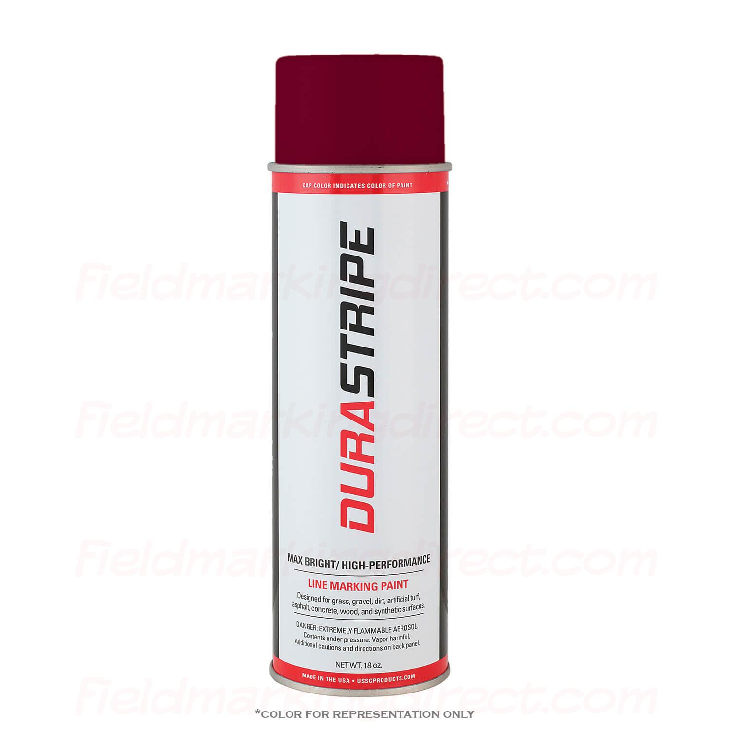 DuraStripe 18oz Maroon Aerosol Field Marking Paint Fieldmarking Direct