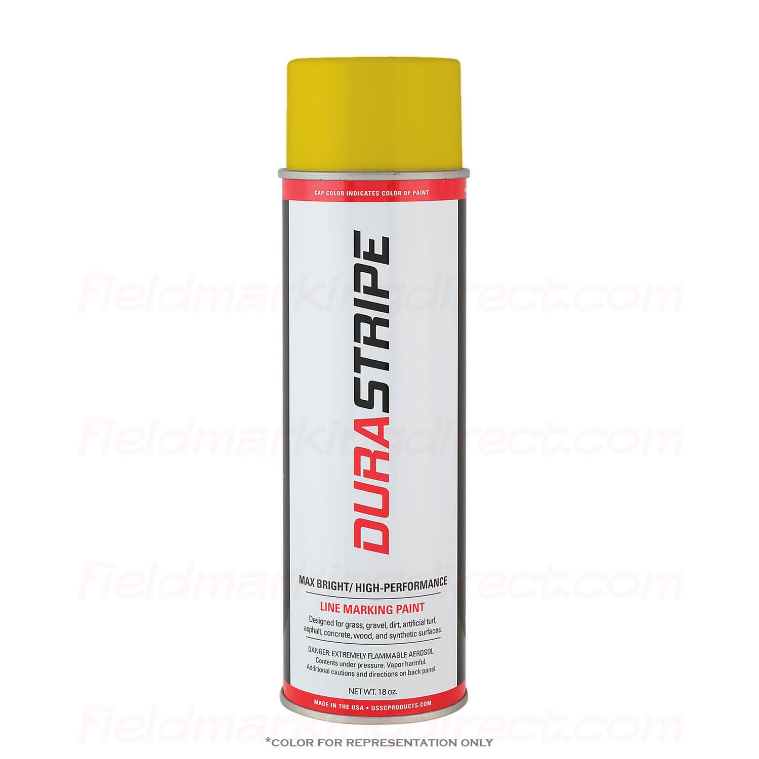 DuraStripe 18oz Yellow Aerosol Field Marking Paint Fieldmarking Direct