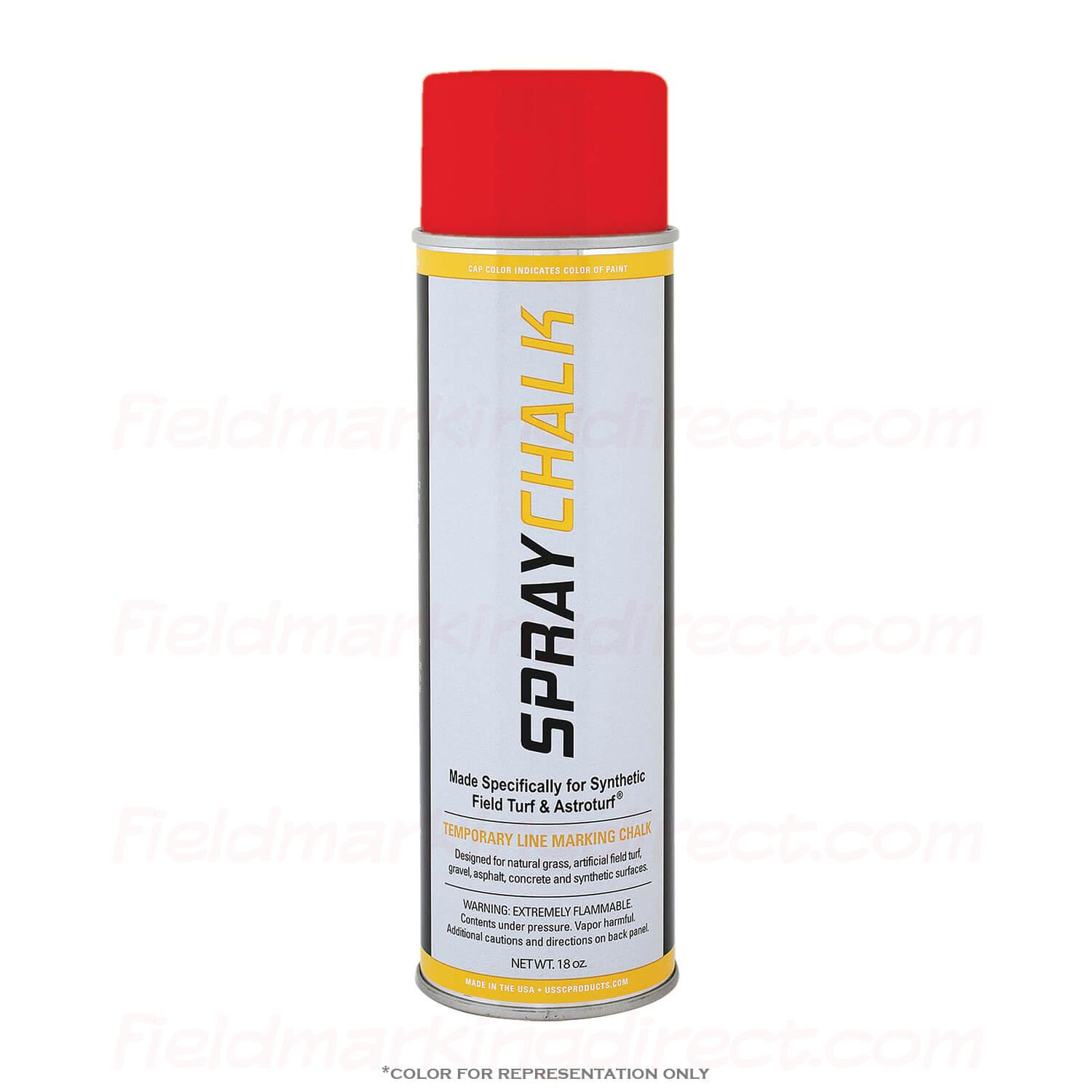 SprayChalk 18oz Aerosol Red Temporary Marking Chalk Fieldmarking Direct