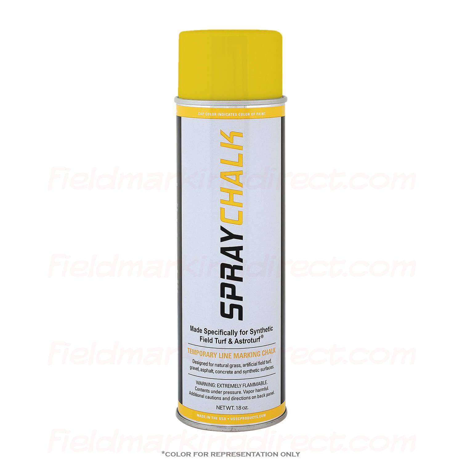SprayChalk 18oz Aerosol Yellow Temporary Marking Chalk Fieldmarking