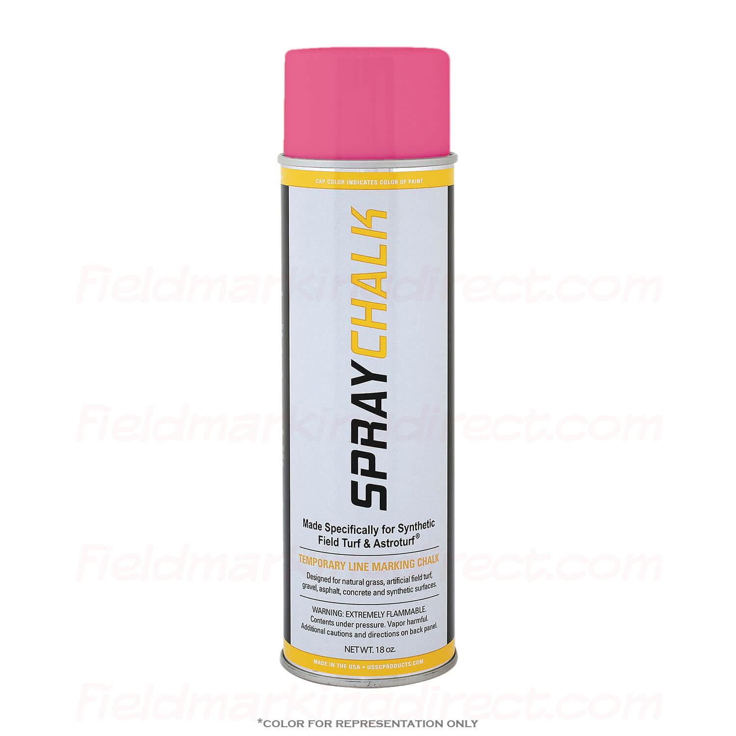 SprayChalk 18oz Aerosol Pink Temporary Marking Chalk Fieldmarking Direct